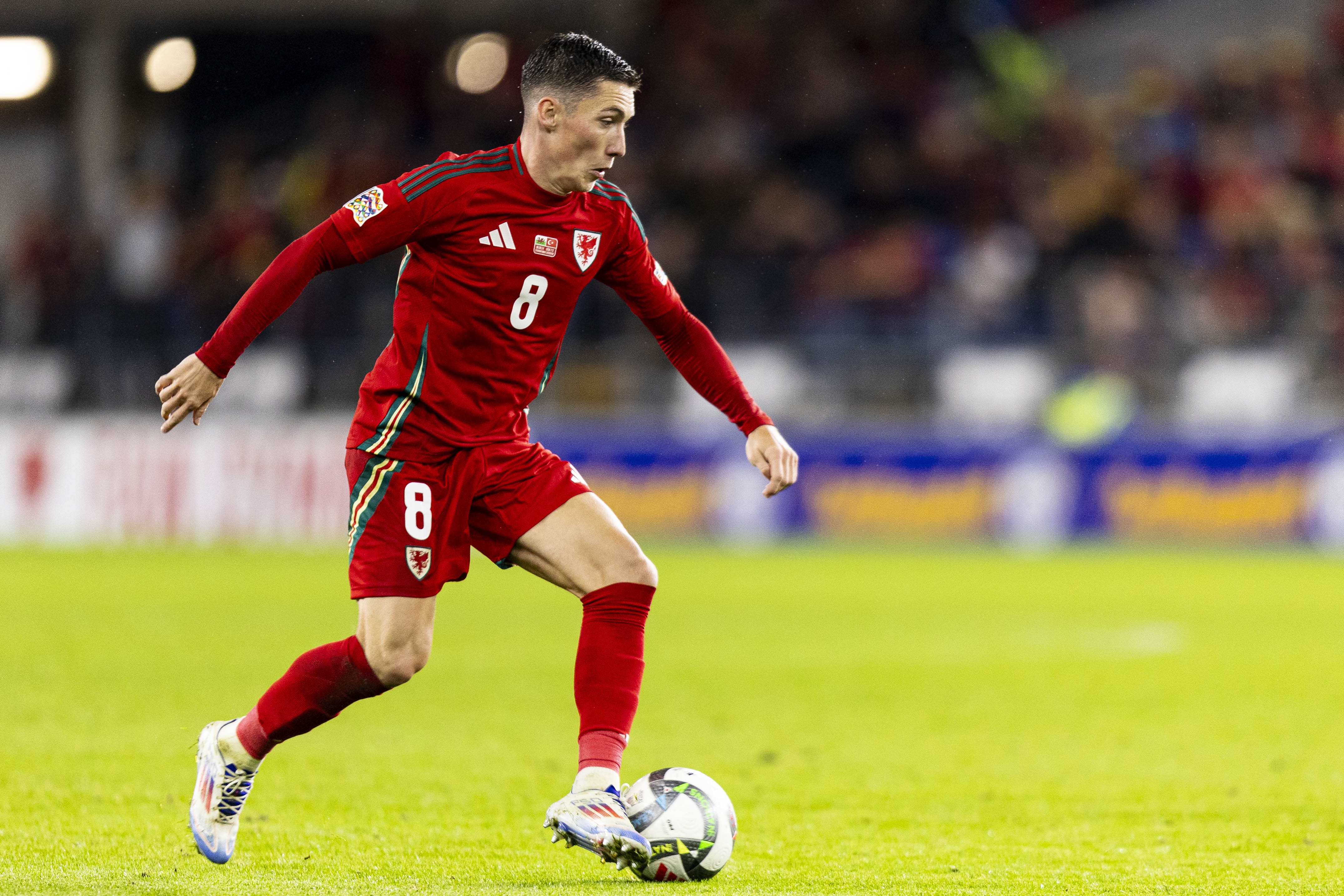 Harry Wilson in action for Wales against Turkey in the UEFA Nations League