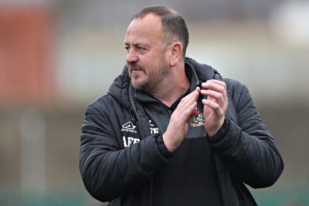 Aberystwyth's Anthony Williams after Aberystwyth Town vs Pontypridd United in round 32 of the JD Cymru Premier at Park Avenue, Aberystwyth