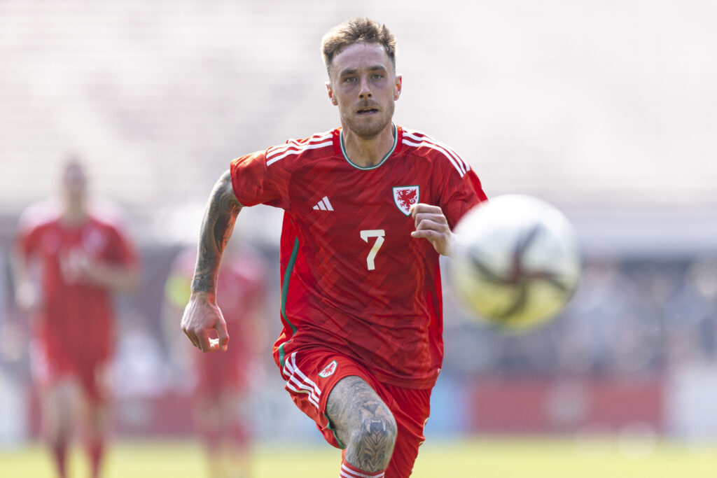 Cwmbran Celtic striker Alex Bonthron in action for the Cymru South/Tim Rhanbarthol y De in a Regions Cup qualifier.