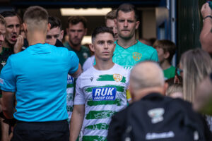 The New Saints' Danny Redmond ahead of the UEFA Champions’ League Second Qualifying Round Second Leg fixture between The New Saints and Ferencvaros at Park Hall Stadium