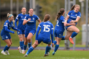 Genero Adran Premier fixture between Cardiff City Women FC and Briton Ferry Llansawel Ladies at Leckwith Stadium in Cardiff, Wales