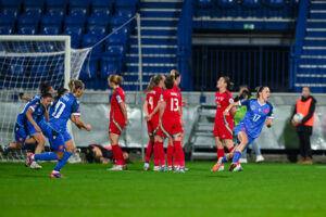 International Football, UEFA Women’s Euro 2025 Play Off Semi Final First Leg Match, Propard, Slovakia, UK.