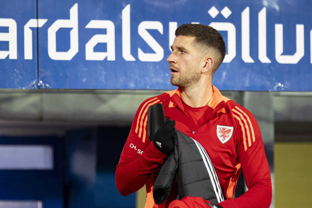Chris Mepham of Wales ahead of kick off.
Iceland v Wales in the UEFA Nations League at Laugardalsvöllur Stadium on the 11th October 2024.