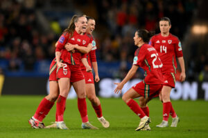 International Football, 2025 European Women's Championship - WEQ Play-offs Round 2 match, Cardiff, Wales, UK.