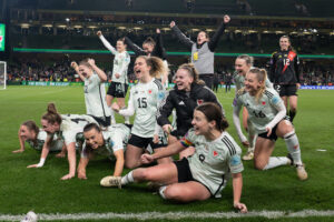 International Football, 2025 European Women's Championship, WEQ Play-offs Round 2 match between Republic of Ireland and Wales, Dublin, Ireland, UK.