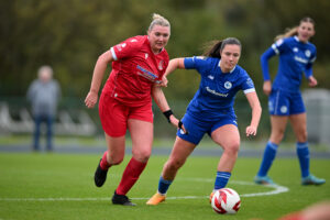 Genero Adran Premier fixture between Cardiff City Women FC and Briton Ferry Llansawel Ladies at Leckwith Stadium in Cardiff, Wales