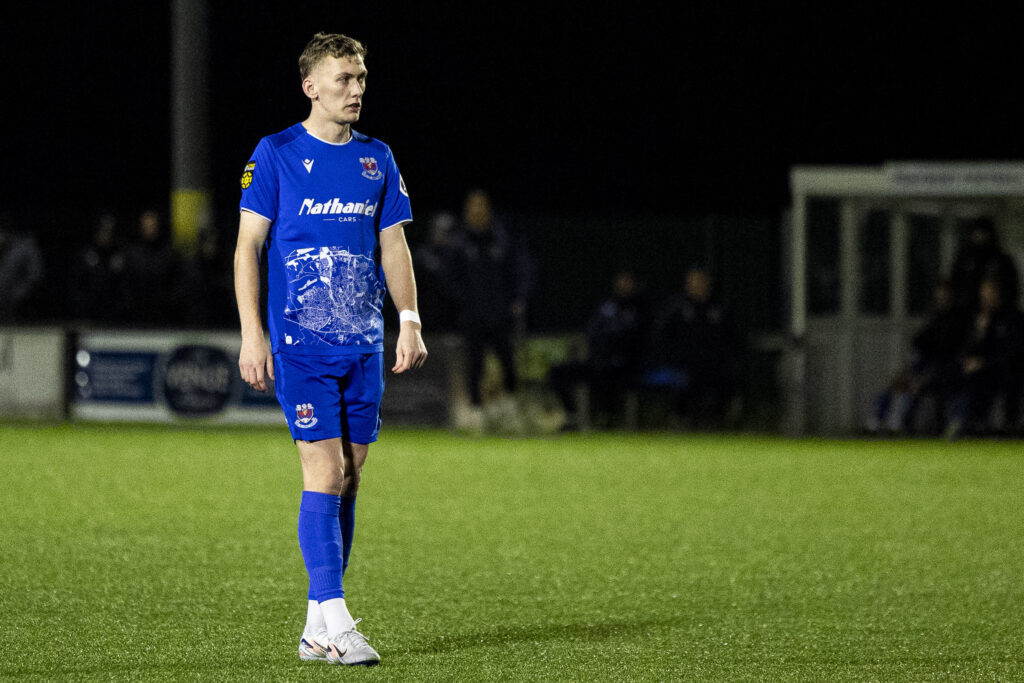 Nathan Wood of Penybont in action.
Penybont v Cardiff Metropolitan University in the JD Cymru Premier at the SDM Glass Stadium on the 31st December 2024