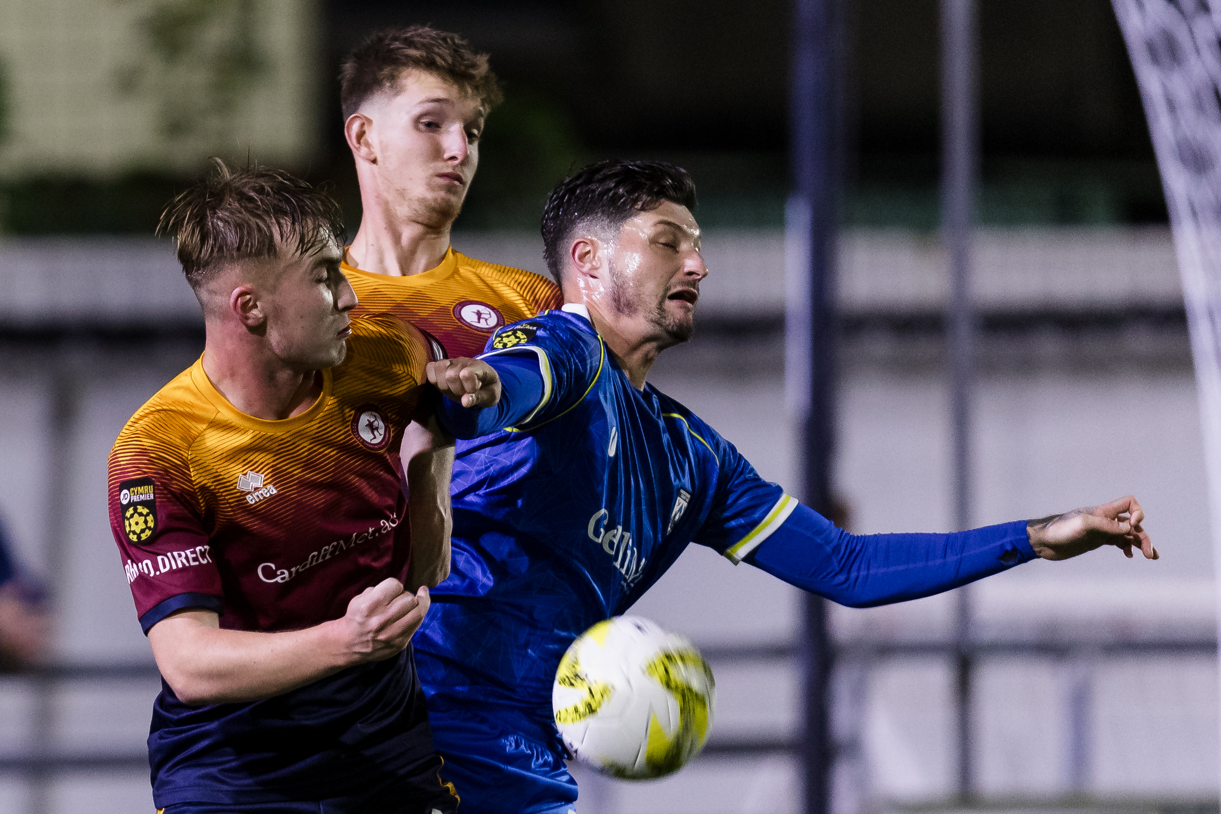 The 2024/25 JD Cymru Premier league fixture between Haverfordwest County AFC & Cardiff Met University FC at The LHP Stadium, Carmarthen, Wales