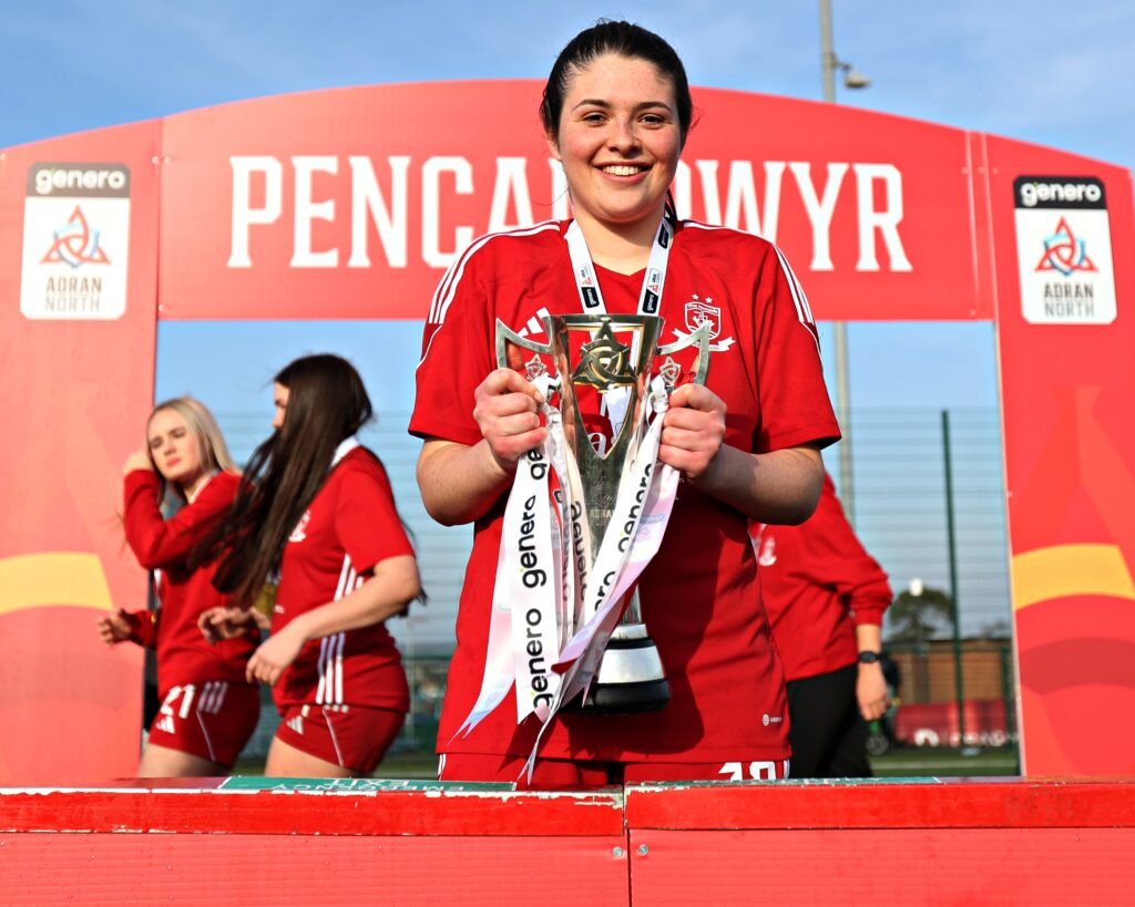 Ella Jones of Connah's Quay Nomads Women after Connah's Quay Nomads Women vs NFA FC Women in Round 12 of the Genero Adran North at the Quay 3G, Connah's Quay