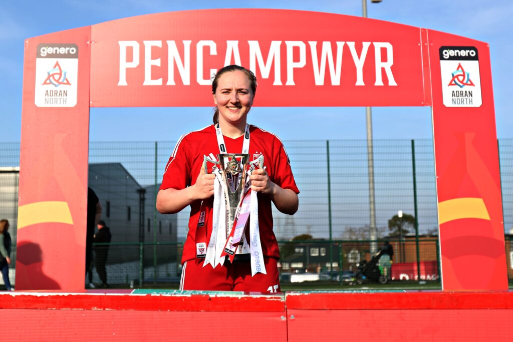 Evie Chard of Connah's Quay Nomads Women after Connah's Quay Nomads Women vs NFA FC Women in Round 12 of the Genero Adran North at the Quay 3G, Connah's Quay