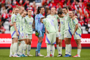 International Football, UEFA Women’s Nations League League A Group A4 match between Denmark and Wales at Odense Stadium in Odense, Denmark