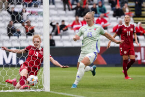 International Football, UEFA Women’s Nations League League A Group A4 match between Denmark and Wales at Odense Stadium in Odense, Denmark