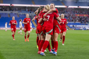International Football, UEFA Women’s Nations League A Match between Wales and Denmark at The Cardiff City Stadium in Cardiff, Wales, UK