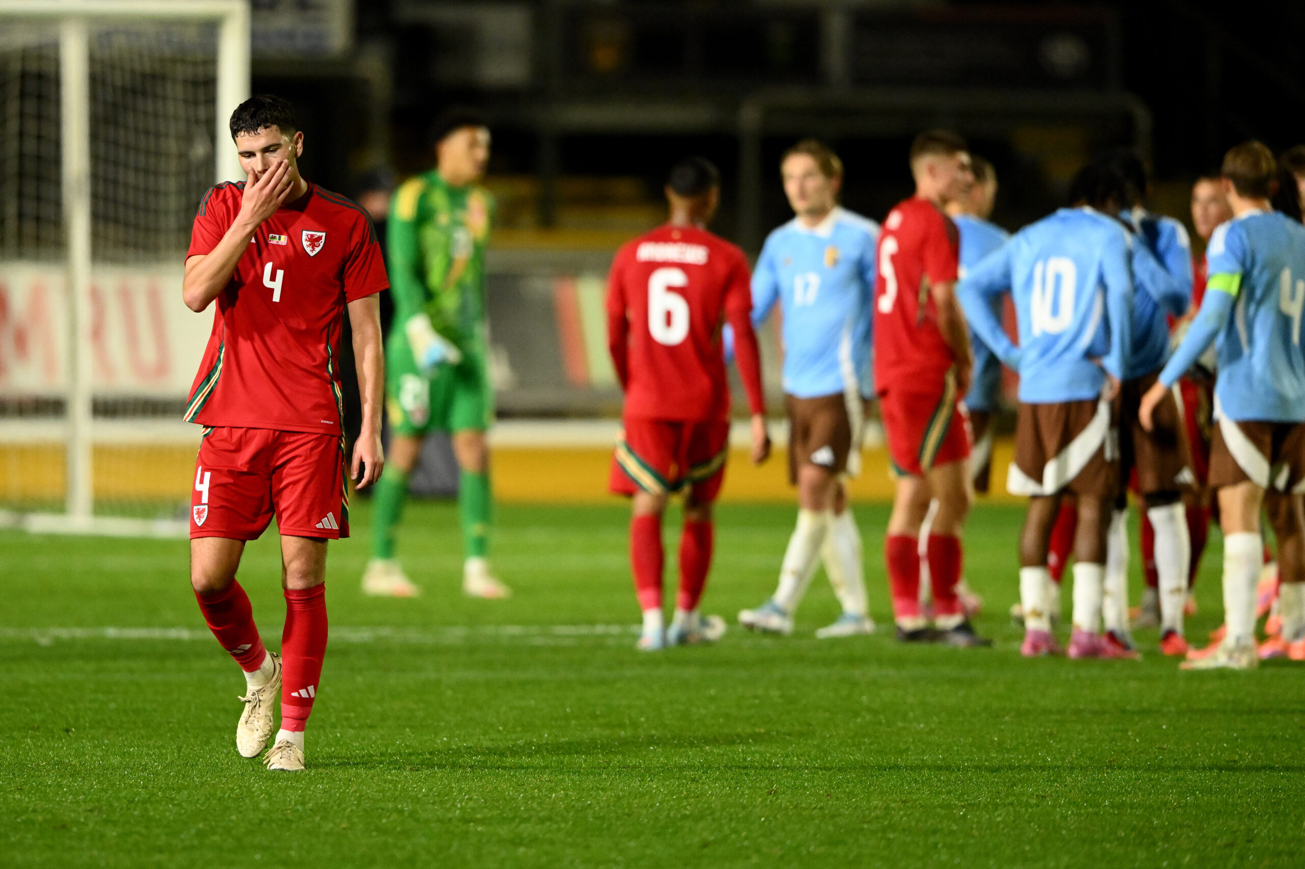 International Football, UEFA Under 21 Championship qualifier fixture between Wales & Belgium at Rodney Parade, Newport, Wales