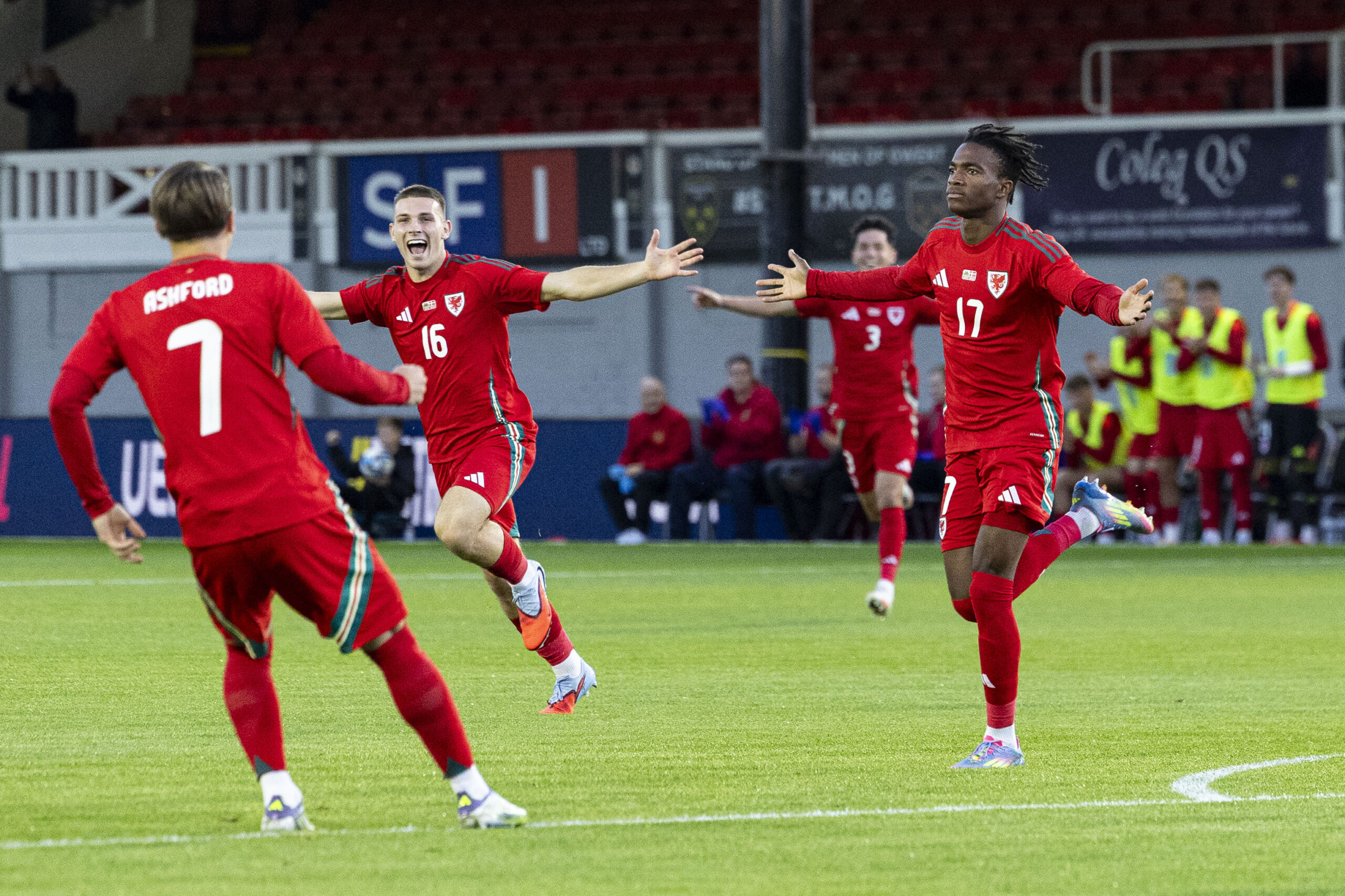 International Football, Cymru u21 v Denmark, Newport, Wales.