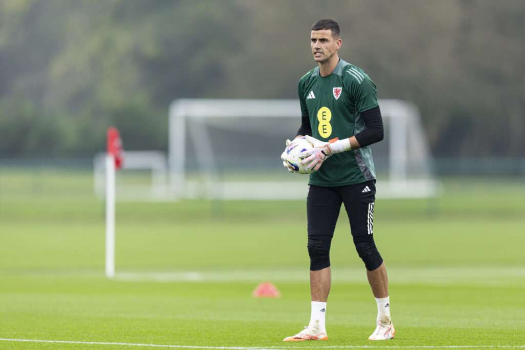 Wales goalkeeper Karl Darlow at training.
Wales v Belgium MD1 Training Session at The Vale Resort on the 12th October 2025.