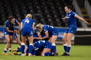 Genero Adran Premier 25/26 Phase 1 fixture betweenSwansea City Women FC and Cardiff City Women FC at the Swansea.com Stadium in Swansea, Wales