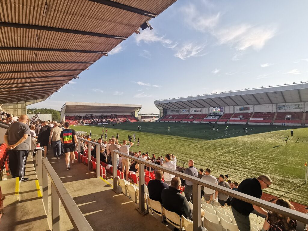 A general view of Broadwood Stadium, the home of Hamilton Academical