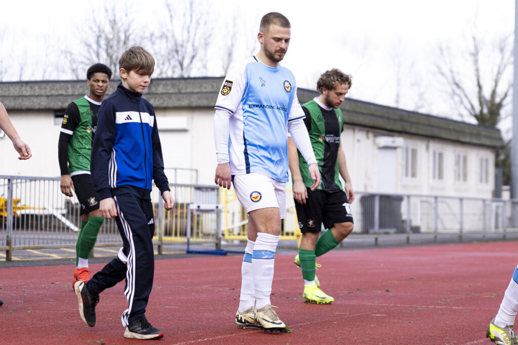 NEWPORT, WALES - 31ST JANUARY 2026: 
Sam Johnson of Newport City ahead of kick off.
Newport City v Aberystwyth Town in the JD Cymru South at Newport Stadium on the 31st January 2026