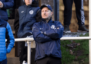 ABERTILLERY, WALES - 06 JANUARY 2024: Aber Bluebirds manager Lee Thomas during the 2023/24 JD Cymru South League fixture between Abertillery Bluebirds F.C & Taffs Well FC at Cwm Nant Y Groes, Abertillery, Wales