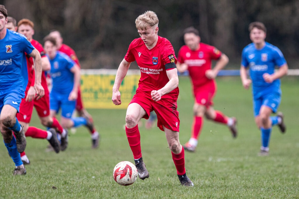 MOLD, WALES - 7TH MARCH 2026: Ruthin Town's Joel Giblin during the JD Cymru North fixture between Mold Alexandra and Ruthin Town at the MKH Stadium, 7th of March, Mold, Wales 