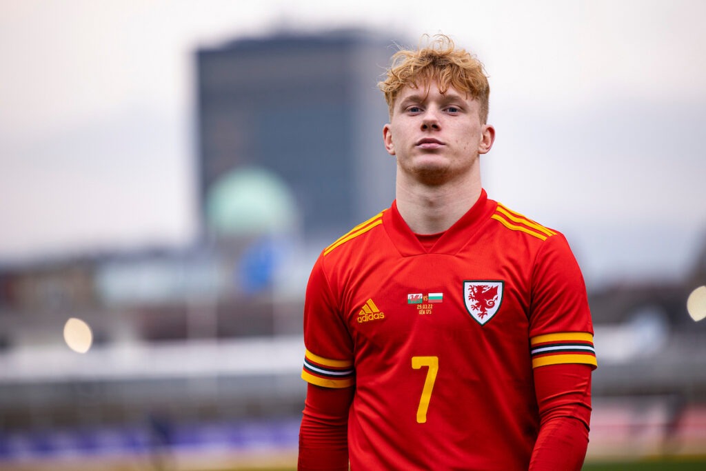 NEWPORT, WALES - 29 MARCH 2022: Sam Pearson of Wales u21 after the UEFA U21 EURO Qualifier between Cymru & Bulgaria at Rodney Parade on the 29th of March 2022