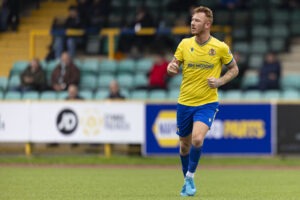 Josh Yorwerth of Barry Town United in action. Barry Town United v The New Saints in the JD Cymru Premier at Jenner Park on the 2nd November 2024.