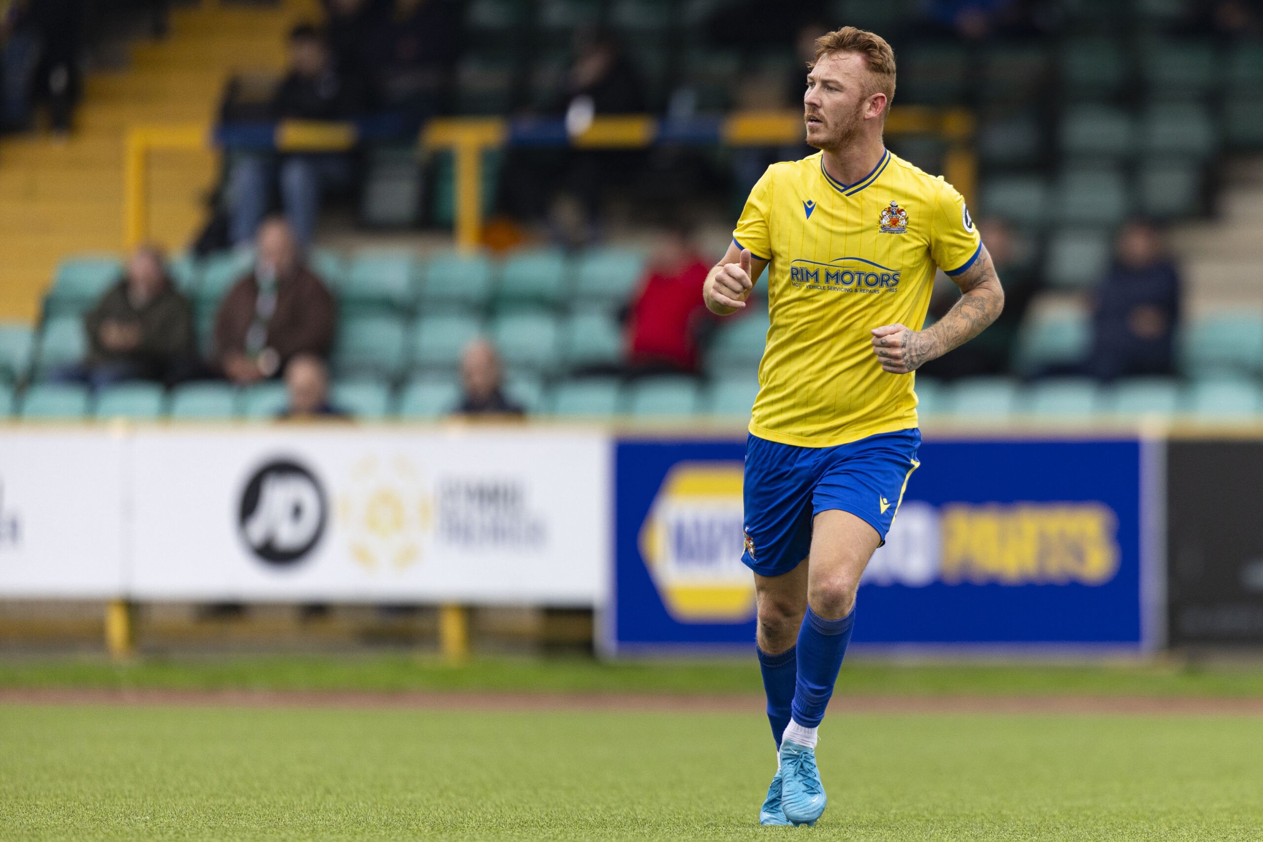 Josh Yorwerth of Barry Town United in action. Barry Town United v The New Saints in the JD Cymru Premier at Jenner Park on the 2nd November 2024.