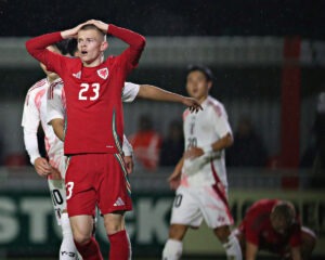 DENBIGH, DENBIGHSHIRE, WALES - 12th NOVEMBER 2025 - Will Grainger of Wales U19 during Cymru MU19 vs Japan MU19 in Matchday 1 of the 2025 Preparatory Friendly Tournament U19 at Central Park, Denbigh