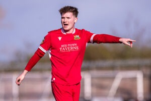 FLINT, WALES - 28TH MARCH 2026: Llanelli Town's Danny Williams during the JD Cymru Premier fixture between Flint Town United and Llanelli Town AFC at the Essity Stadium, Flint. 28th of March, Flint, Wales