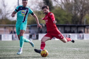 FLINT, WALES - 29TH MARCH 2026: Connah's Quay Nomads' Noah Edwards during the JD Cymru Premier fixture between Connah’s Quay Nomads and Barry Town United at the Essity Stadium, Flint. 29th of March, Flint, Wales
