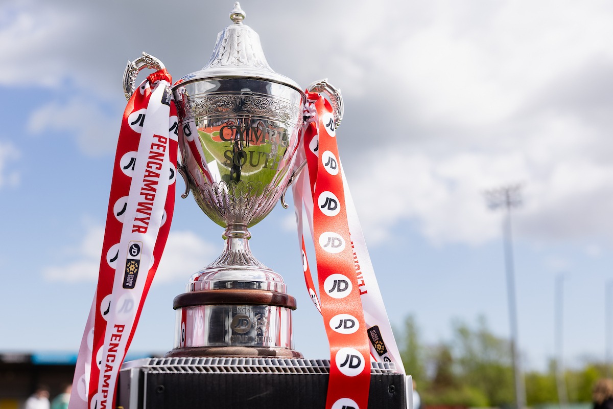 A detailed view of the Cymru South trophy