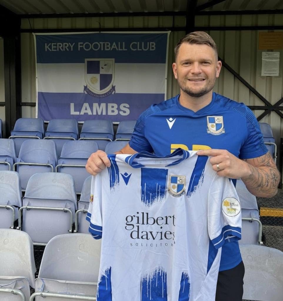 Jamie Breese poses with a Kerry shirt, a club in the Ardal Leagues North East
