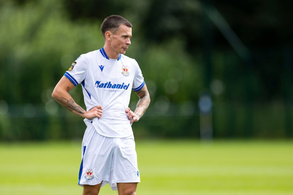 Ryan Hill of Penybont in action.
Cardiff Dracs v Penybont in a Pre Season Friendly at the Cardiff City House of Sport on the 20th June 2026.