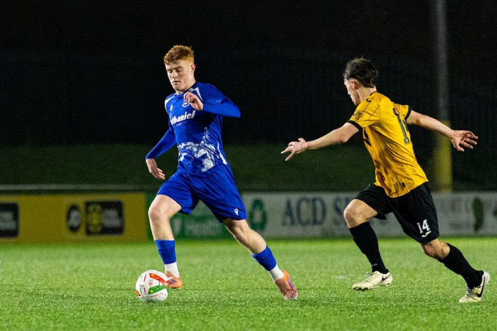 Jaxon Humphreys of Penybont.
Penybont Dev v Carmarthen Town in the National Academi South at the DragonBet Stadium on the 15th March 2026.