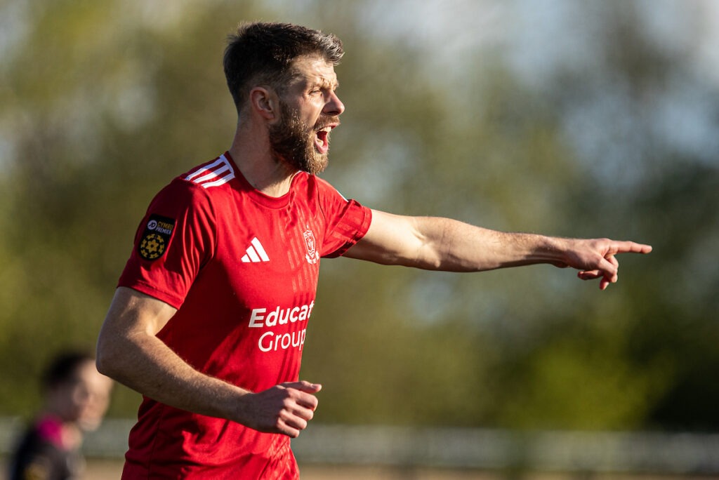 Connah's Quay Nomads' Jason Oswell during the JD Cymru Premier fixture between Connah’s Quay Nomads and Colwyn Bay at the Essity Stadium, Flint. 18th of April, Flint, Wales