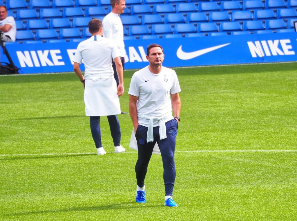 Frank Lampard takes Chelsea training at Stamford Bridge Aug 2019