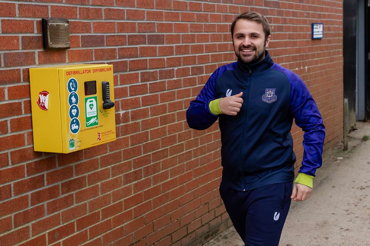Llantwit Major's manager Ben Stait during the 2023/24 JD Cymru South League fixture between Ammanford AFC & Llantwit Major FC, The Rec, Ammanford, Wales