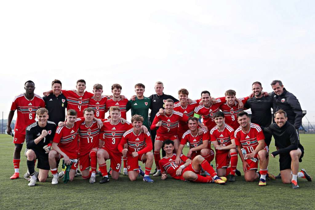 Cymru South celebrate after Tim Rhanbarthol y Gogledd vs Tim Rhanbarthol y De in the Second Leg of the Regions Cup Play-Off at the Hollingsworth Group Stadium, Broughton