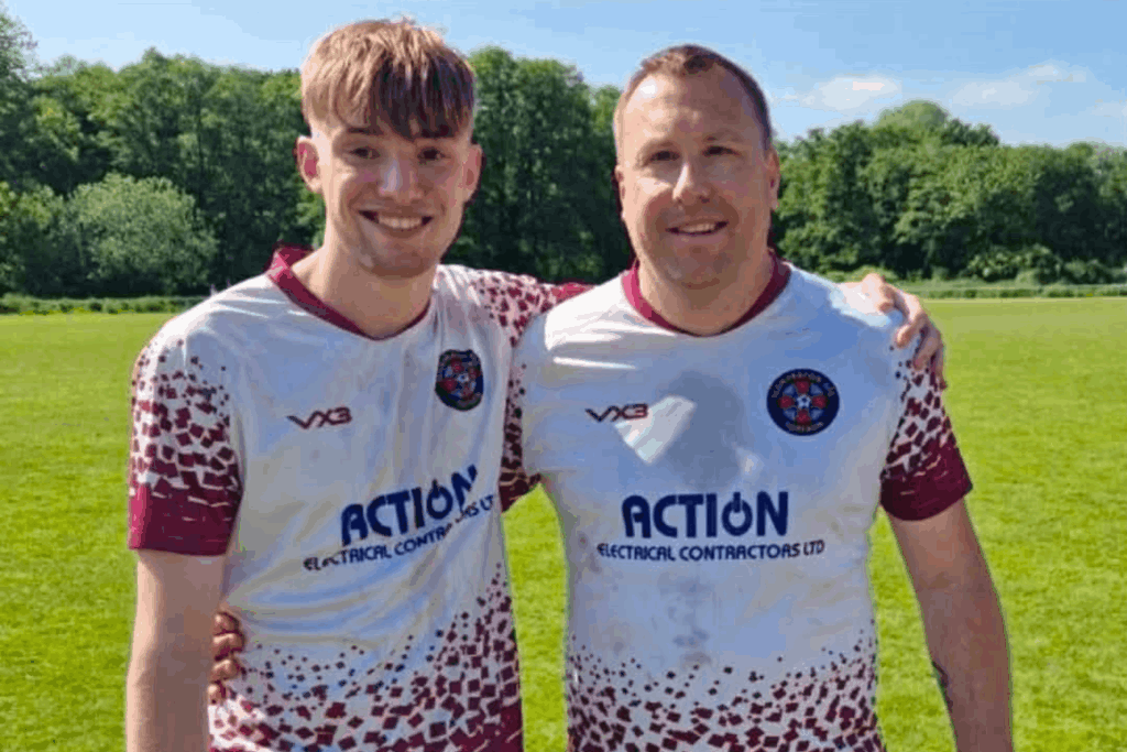 Dylan Stokes (L) and Rhys Stokes (R) of Llanyrafon 