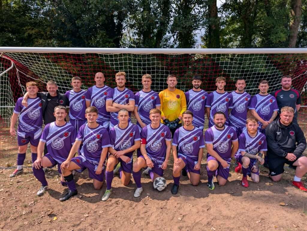 Rhydyfelin Non Pol pose for a squad photo
