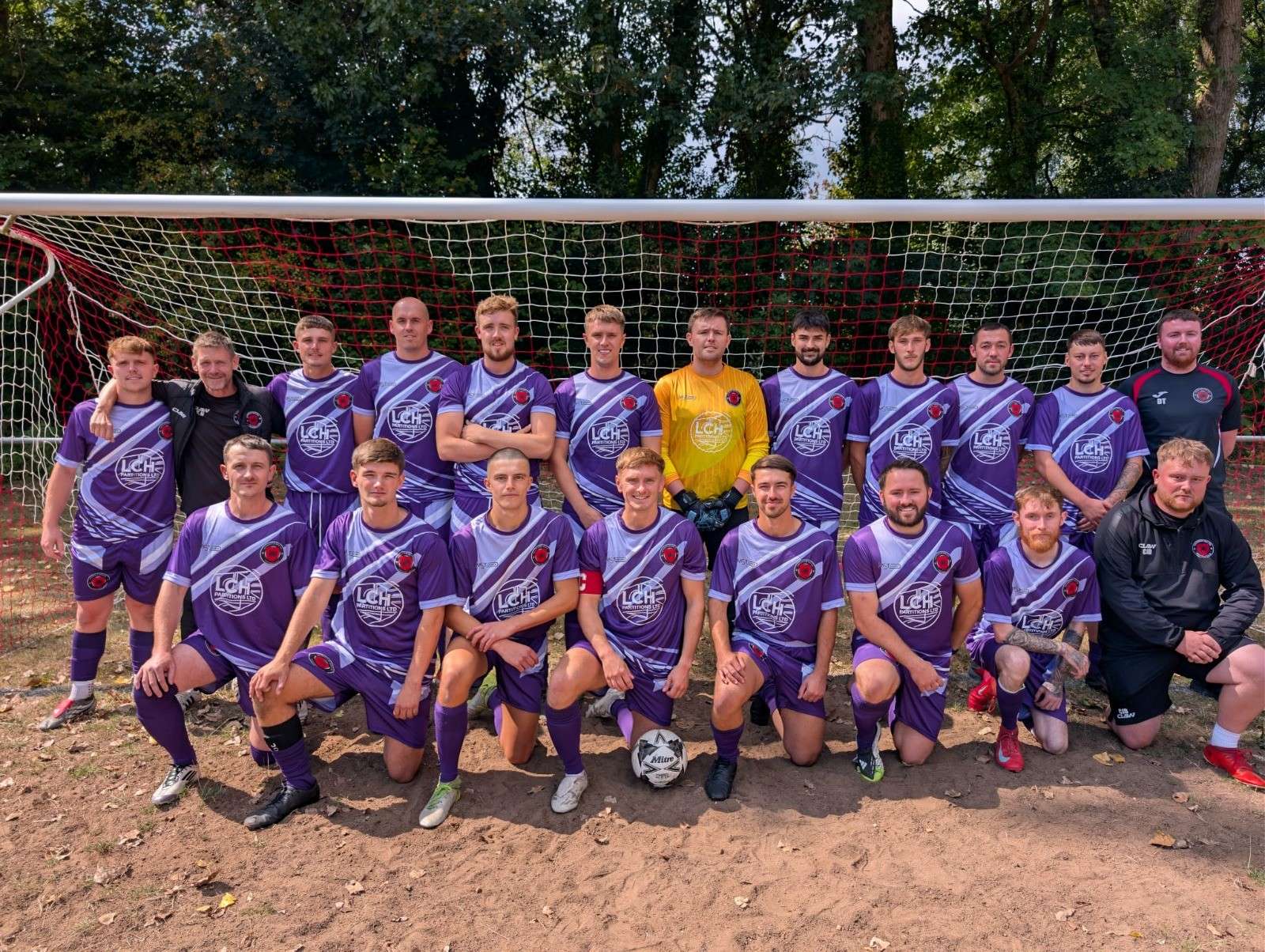 Rhydyfelin Non Pol pose for a squad photo