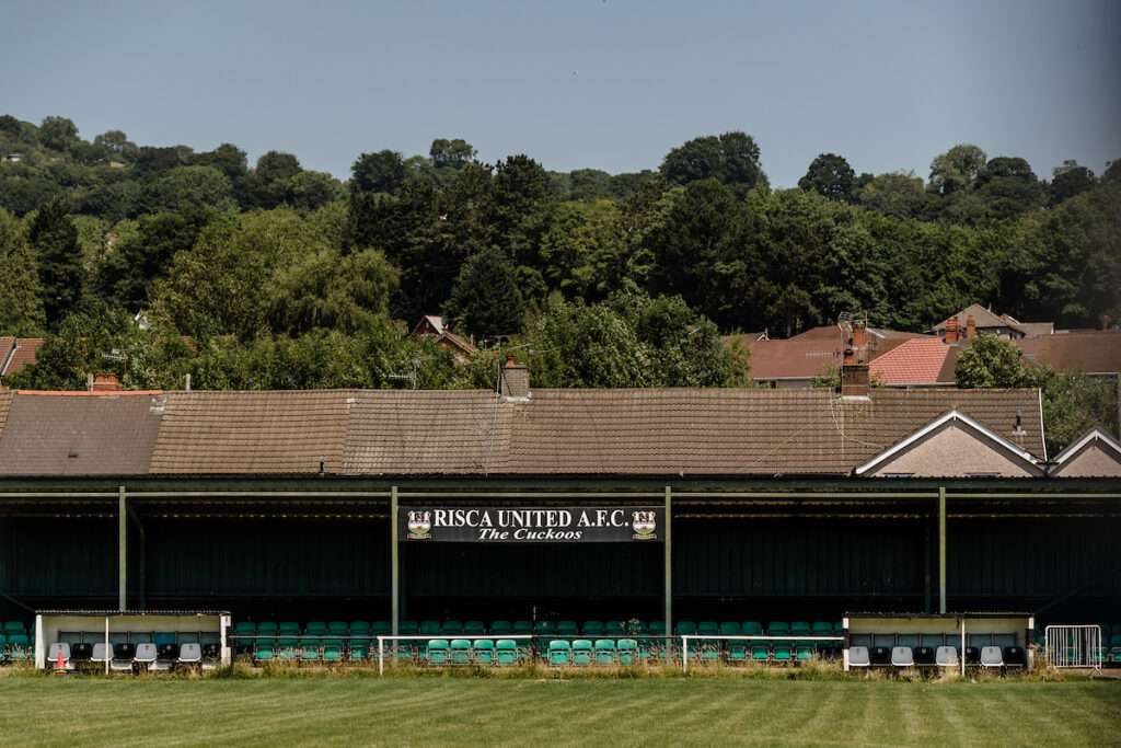 A general view of Ty Isaf Park, home of Ardal South East club Risca United