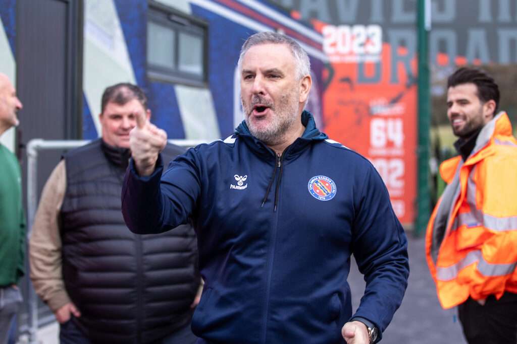 Nick Pritchard, Chairman of Bangor City 1876 at the Bangor City 4G Showcase event in partnership with the Cymru Football Foundation. 26th of November, Bangor, Wales