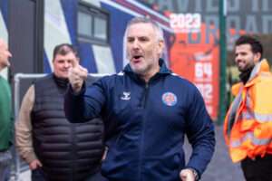 Nick Pritchard, Chairman of Bangor City 1876 at the Bangor City 4G Showcase event in partnership with the Cymru Football Foundation. 26th of November, Bangor, Wales
