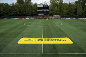 A general view of Park Hall Stadium, Home of The New Saints ahead of the Novira Cymru Premier game between The New Saints and Colwyn Bay at the Park Hall Stadium in Oswestry