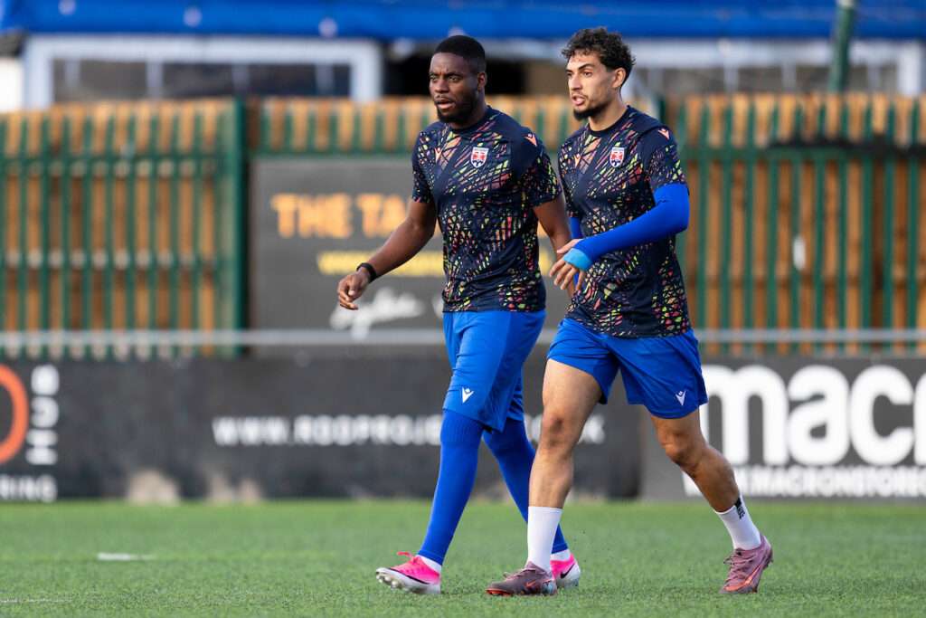 BRIDGEND, WALES - 28 AUGUST 2026: Jonathan Leko Tyler Walker of Penybont during the Novira Cymru Premier match between Penybont & Flint Town United at the DragonBet Stadium, Bridgend, Wales. (Pic by Lewis Mitchell/FAW)