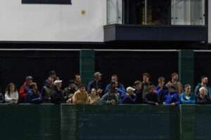 Fans during the 2026/27 Novira Cymru South fixture between Aberystwyth Town & Pure Swansea at Park Avenue, Aberystwyth, Wales