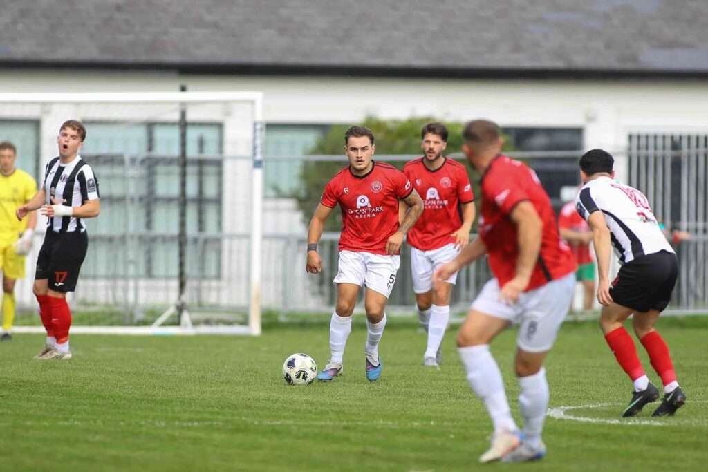 Joe Woodiwiss in action for Caerau Ely against Cardiff Draconians. 