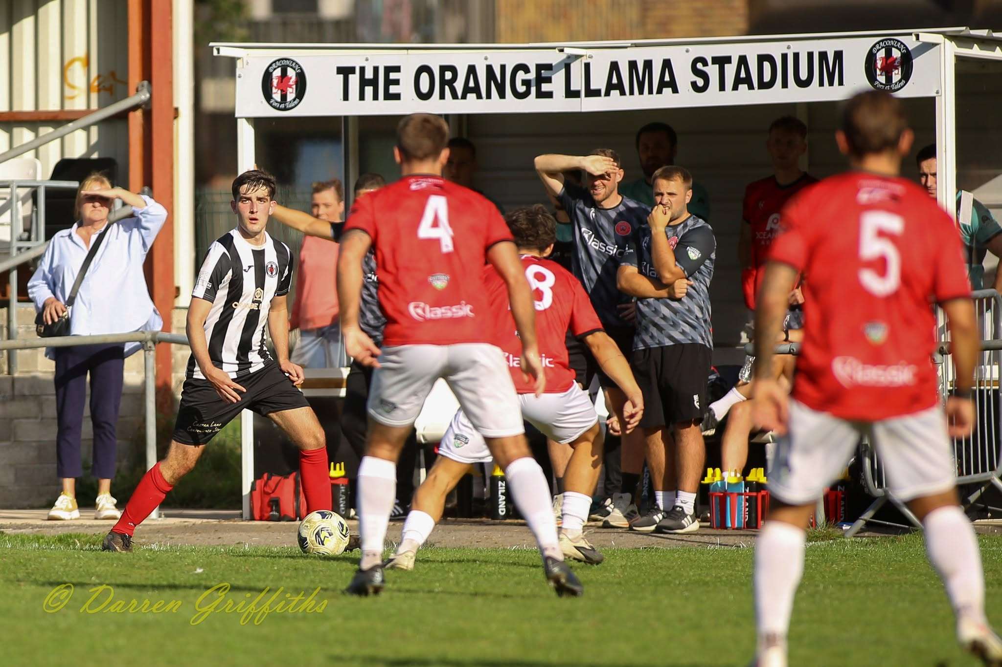 Ben Stait on the touchline as he watches on in the Cymru South match between Cardiff Dracs and Caerau Ely